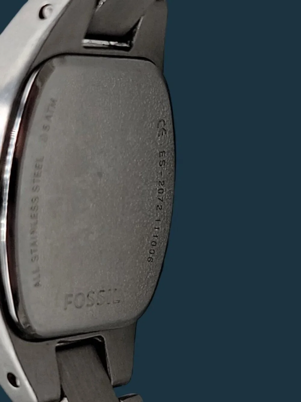Fossil Womens Watch ES-2072 Brushed Stainless Steel 5.75